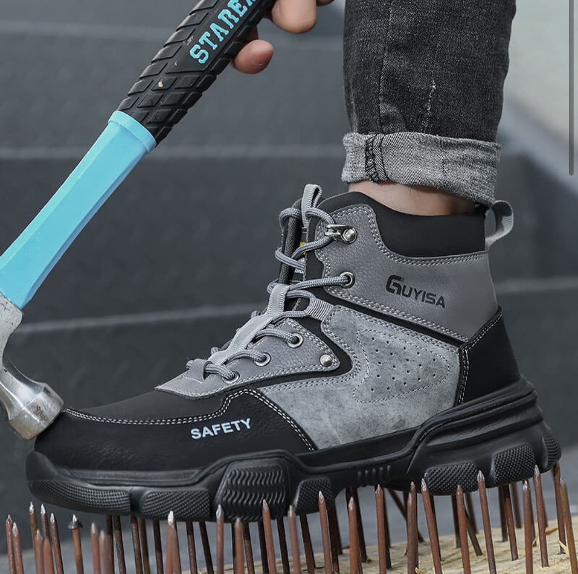 Indestructible Lace-Up Safety Boots