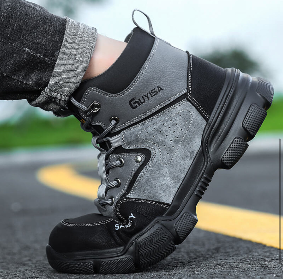 Indestructible Lace-Up Safety Boots