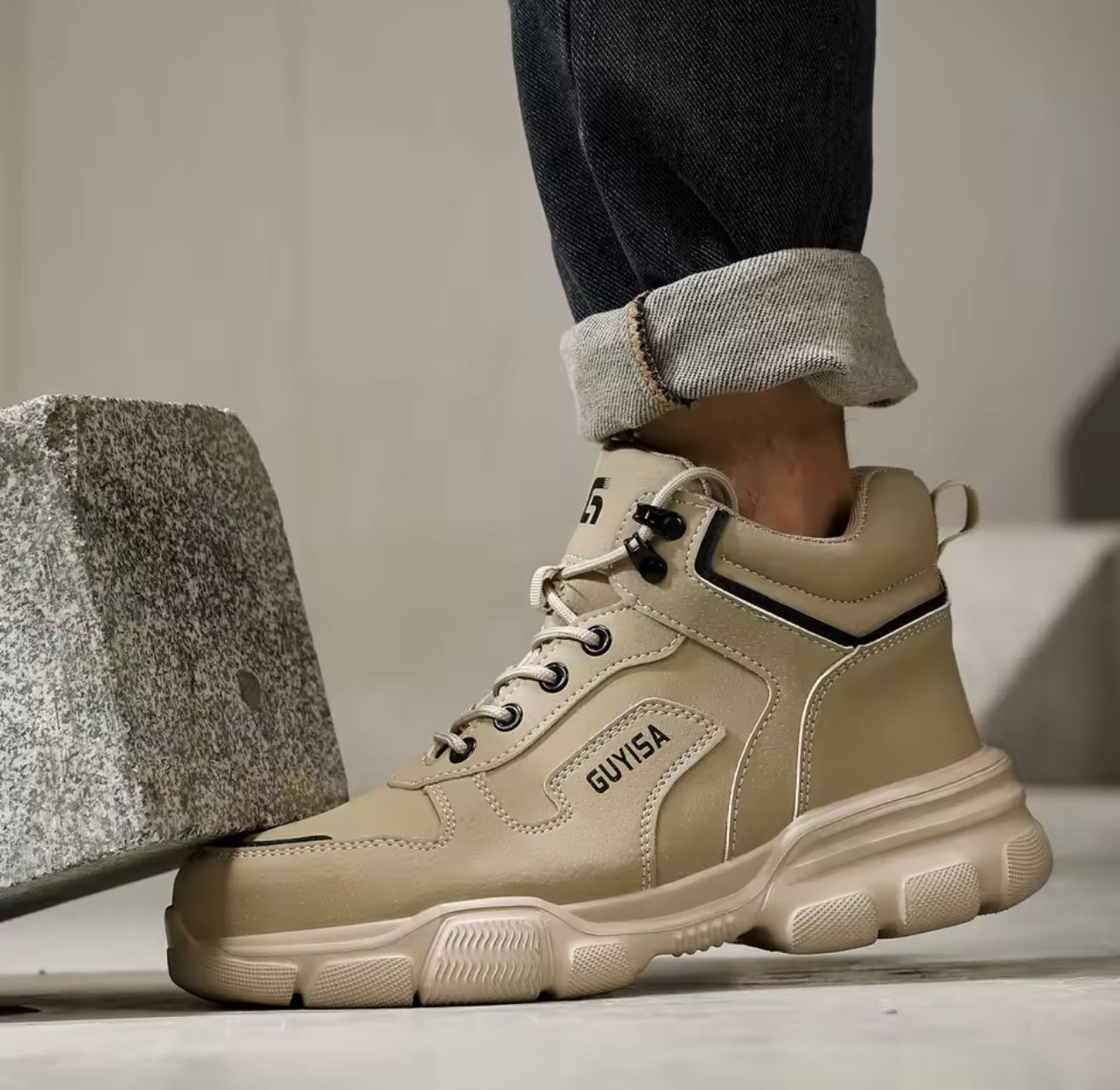 Indestructible Lace-Up Safety Boots